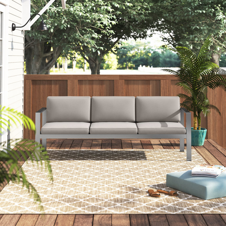 Tarrence 79'' Metal Outdoor Sofa AllModern